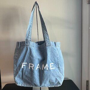 FRAME 100% Cotton Denim Tote Bag - Preowned